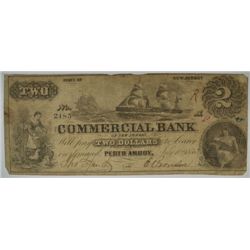 1856 $2 COMMERCIAL BANK OF NEW JERSEY NOTE