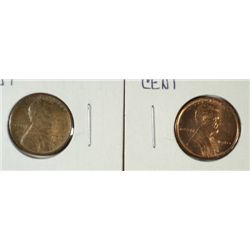 1910 MS63 & 1910-S MS62 LINCOLN CENTS