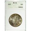Image 1 : 1937 WALKING LIBERTY HALF DOLLAR ANACS MS65