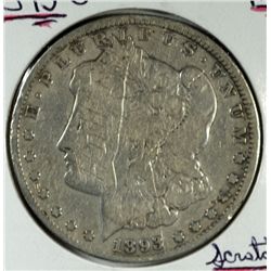 1893-O MORGAN DOLLAR VG (SCRATCHES)