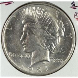 1921 PEACE DOLLAR AU58