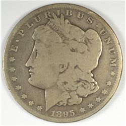 1895-S MORGAN SILVER DOLLAR, VG  SEMI-KEY