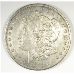 1878-CC MORGAN SILVER DOLLAR, AU-50  LIGHT CLEANING