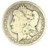 Image 1 : 1880-CC MORGAN SILVER DOLLAR, VG  SEMI-KEY