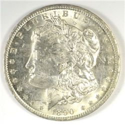 1890-O MORGAN SILVER DOLLAR, MS-64  BLAST WHITE