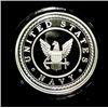 Image 1 : UNITED STATES NAVY  ONE OUNCE .999 SILVER ART ROUND