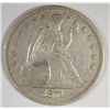 Image 1 : 1871 SEATED DOLLAR, XF/AU-45  ORIGINAL AND NICE