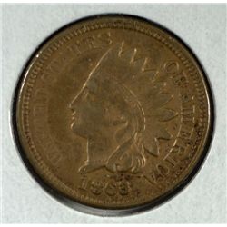 1863 INDIAN HEAD CENT XF/AU