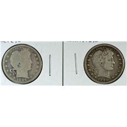 1895 VF & 1896-O GOOD BARBER QUARTERS