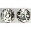 Image 2 : A GEM ROLL ( 20 ) COINS FRANKLIN HALF DOLLARS: 8 1958-D, 10 -1959-P & 2 1954-P