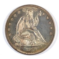 1871 SEATED HALF DOLLAR WOW! SUPERB MS65+ SUPER LUSTRE + COLOR! SUPER EYE-APPEAL