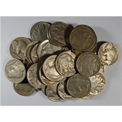 ( 40 ) ONE ROLL OF 1935-D BUFFALO NICKELS ALL GOOD+
