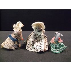 Three Handmade Miniature Mice