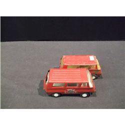 2 Vintage Tonka Fire Chief Vehicles