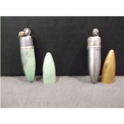 Two Vintage World War II Lipstick Cigarette Lighters