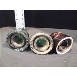 Three Vintage Electrical Insulators