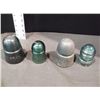 Image 2 : Four Blue Vintage Electrical Insulators