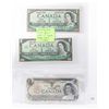 Image 1 : 3 royal canadian mint one dollar bank notes;