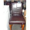 Image 1 : Brown leather bar stool