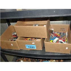 4 boxes of hotwheels and matchbox collectors cars