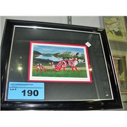 Framed west coast native print titled book