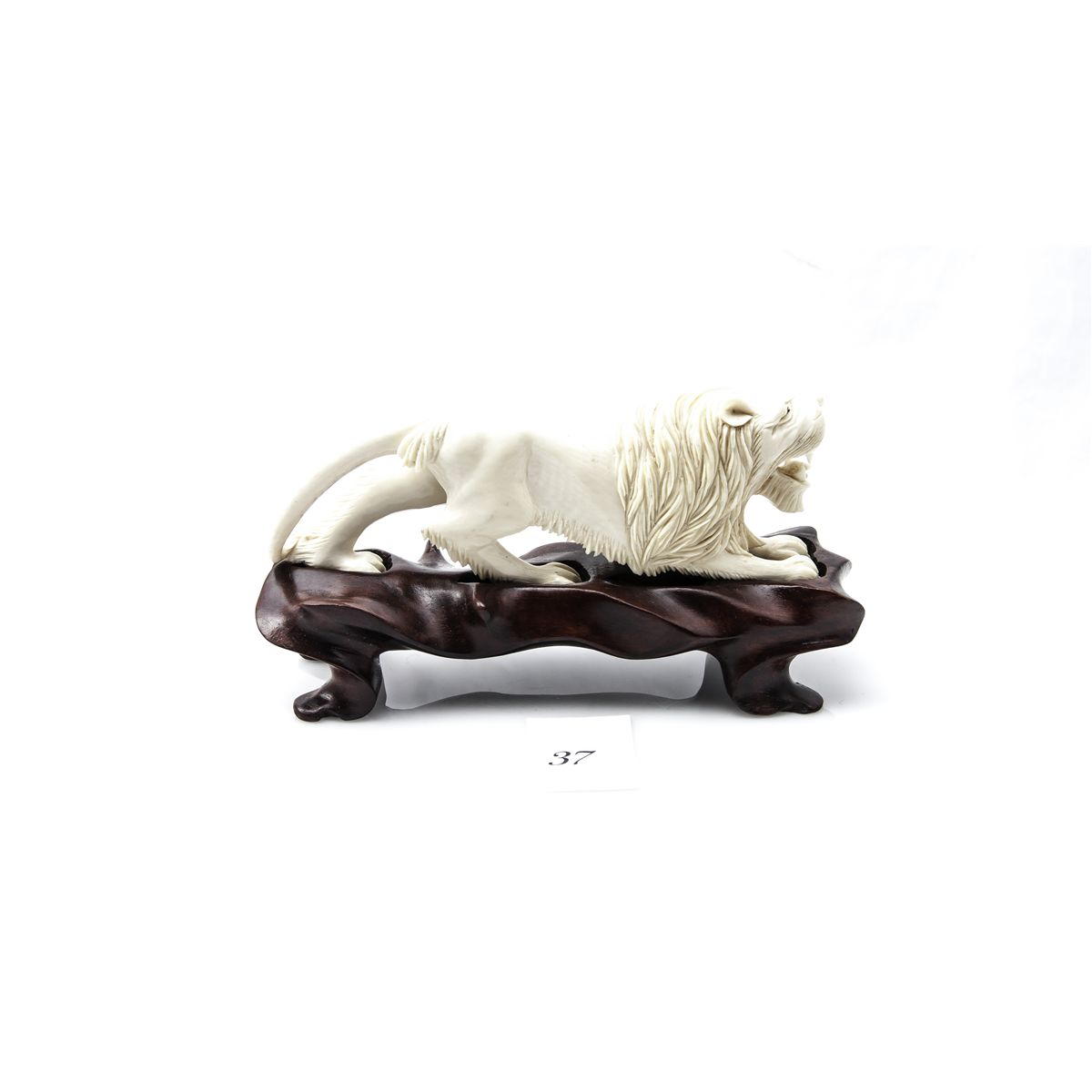 Genuine ivory carved lion