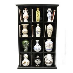 Collection of miniature oriental vases; examples