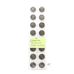 16 canadian centennial rabbit nickels