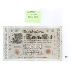 German 1000 marks from april 1910