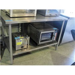 Commercial stainless steel prep counter