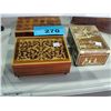 Image 1 : 3 hand crafted wooden keepsake boxes