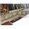 Image 1 : 5pc light beige leather sectional sofa
