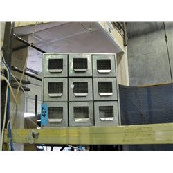 9 compartment sheet metal storage cabinet