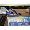 Image 1 : Box of michellin ice scrapers, squeegees etc