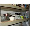 Image 1 : Shelf lot of assorted decorative pieces; glassware