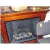 Image 1 : Electric fireplace with mohangy finished mantel