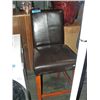 Image 1 : Brown leather bar stool