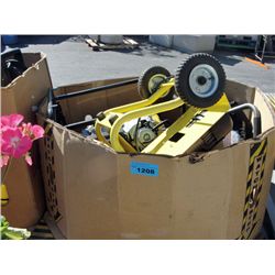 Pallet lot of generator parts, pressure washer