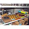 Image 1 : shelf lot of assorted games; yatzee, chess etc