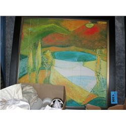 Framed contemporary abstract print