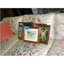 Group of 7 small framed pictures and prints