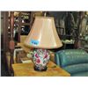 Image 1 : Ceramic floral based table lamp