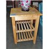 Image 1 : Rolling butcher block kitchen island table