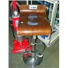 Image 1 : Bentwood and chrome gas lift barstool