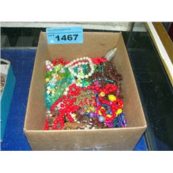 Box of estate costume jewelry