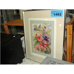 Framed original water color painting signed bottom