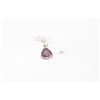 Image 1 : Large Pear Cut Ruby Sterling Silver Necklace