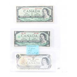 Collection of 3 royal canadian mint one dollar