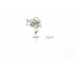 Silver necklace with cross pendant