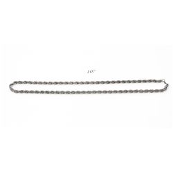 Stamped 925 sterling silver rope necklace